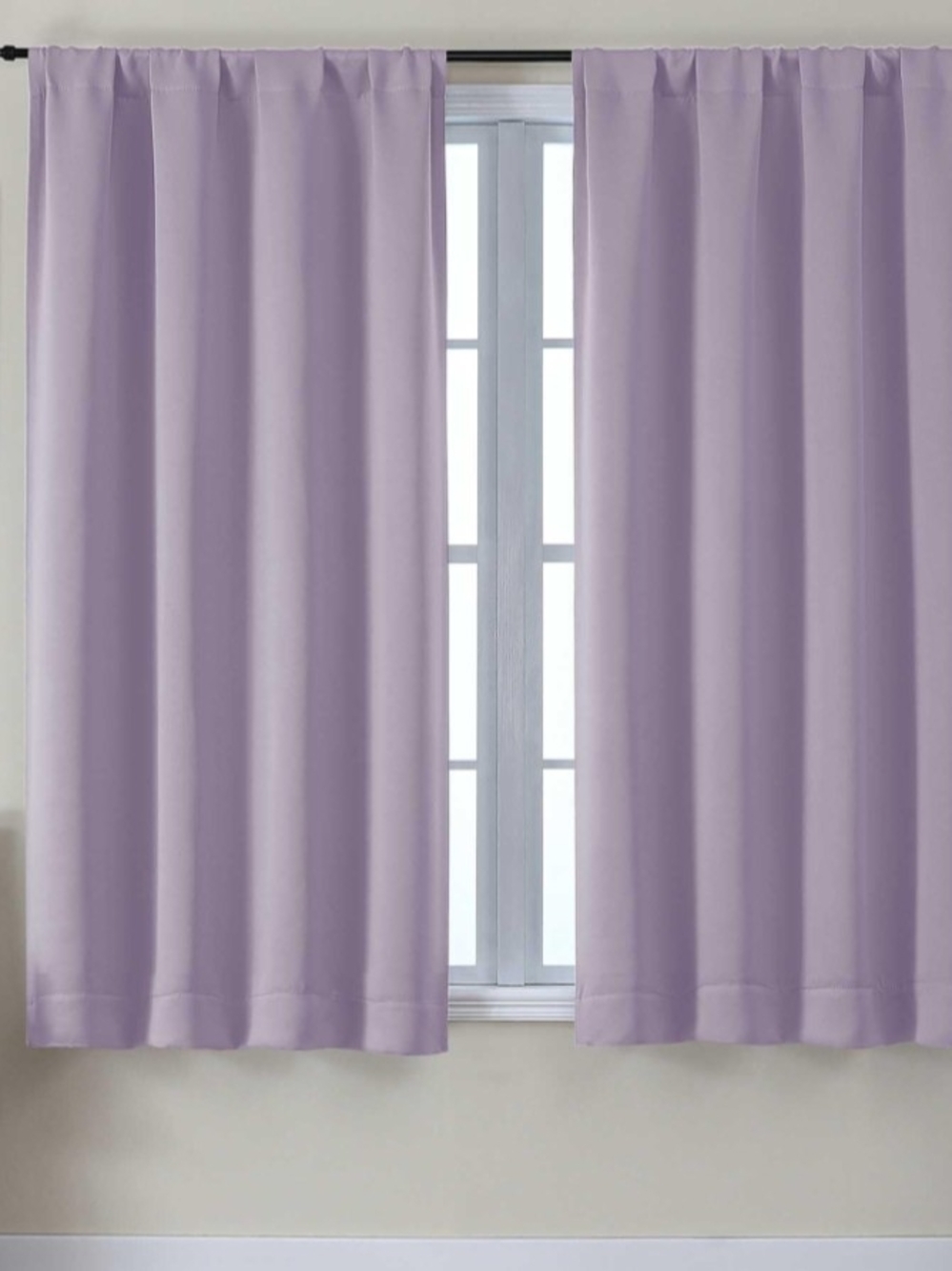 Lilac Room-Darkening Curtain Panels - Pocket Rod. Never Used